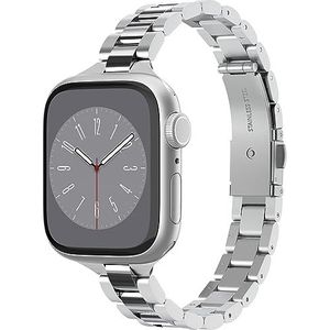 Spigen Armband Modern Fit 316L ontworpen voor Apple Watch Series 9/8/7 (41 mm) 6/5/SE (40 mm) 3/2/1 (38 mm) - zilver, roestvrij staal 316L, 316L roestvrij staal