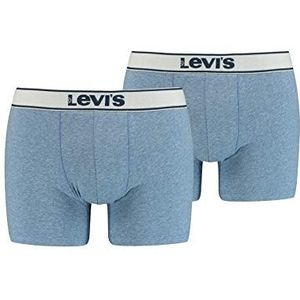 Levi's Levi's Vintage Heather Boxershorts voor heren, verpakking van 2 stuks, Lichtblauw