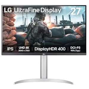 LG 27UP650K Monitor 27 inch Ultra HD 4K (3840 x 2160), IPS, HDR 400, DCI-P3 95%, AMD FreeSync, 60Hz, 5ms (GtG), HDMI 2.0, DisplayPort 1.4, AUX, Stand Pivot, Flicker Safe, wit
