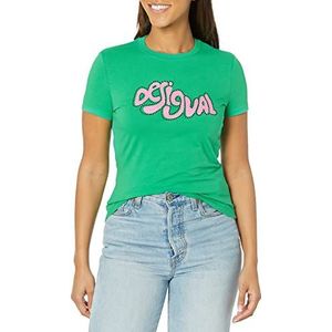 Desigual Dames T-shirt, groen, S, Groen