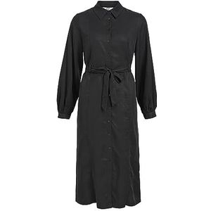 Object Objtilda L/S Hemdjurk Noos Blousejurk Dames, zwart.