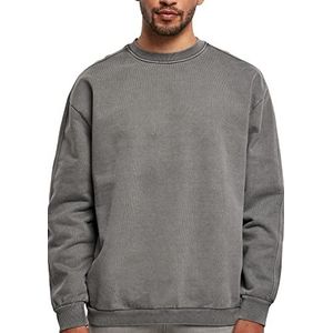 Urban Classics Heren sweatshirt met ronde hals van dikke badstof, Bruin