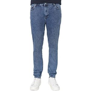 TRENDYOL Trendyol Young Casual Jeans met hoge taille voor heren, jeans, 1 stuk, Blauw