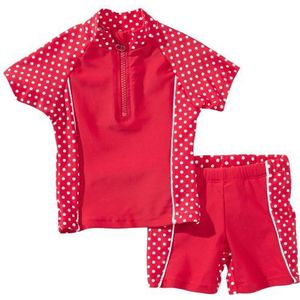 Playshoes Badpak tweedelig zwemkleding UV-bescherming stippen T-shirt meisjes, rood (8 rood), 74-80, rood (8 rood)
