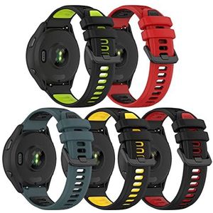 SMYAOSI Armband voor Garmin Forerunner 265S, 18 mm, siliconen horlogeband voor Garmin Vivomove 3s/Move 3S/Vivoactive 4s/Active S/Venu 2S/Garmin Move 3S, Siliconen, Geen edelsteen