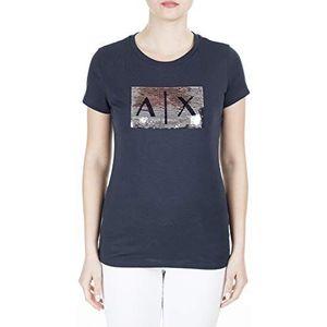 Armani Exchange dames t-shirt, Blauw