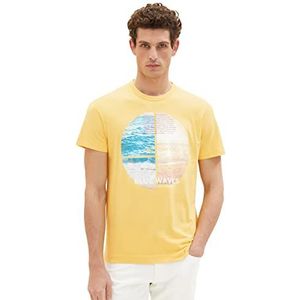 TOM TAILOR 1036323 T-shirt heren, 16719 - Corn Yellow