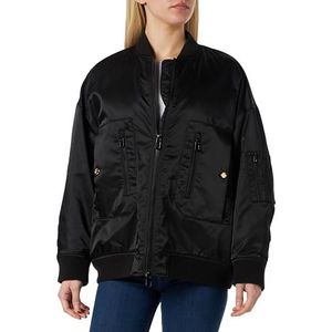 Pinko Brugneto Bomber Satin Technique Veste Femme, Z99_Noir Limousine, L