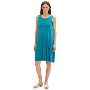 TOM TAILOR 1036803 Jersey Basic damesjurk (1 stuk), 31668 Petrol