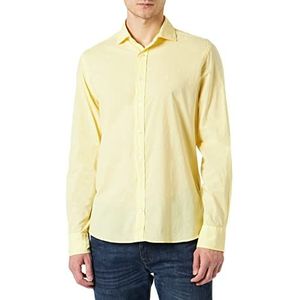 Hackett London Mussola K Teint GMT Overhemd voor heren, citroenboom, XL, Citroengras