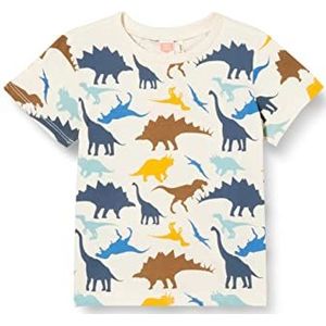 Koton Dinosaur Printed Short Sleeve T-Shirt Katoen Baby Jongens, Beige design (03h)