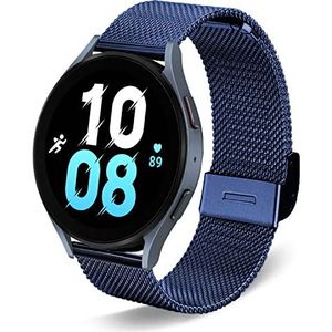 DEALELE Band Compatibel met Samsung Galaxy Watch 5 / 5 Pro / 4 / 4 Classic / Galaxy 3 41mm / Active 2, 20mm Roestvrij Staal Metaal Mesh Vervanging Armband voor Huawei GT2 42mm / GT3 42mm, Blauw