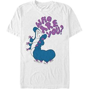 Disney Alice in Wonderland T-shirt met korte mouwen - Who Are You Organic Uniseks T-shirt, Wit