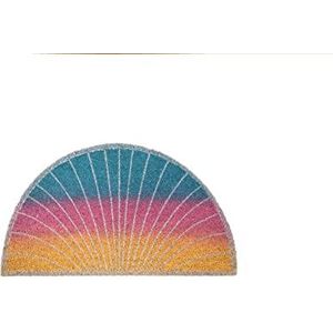 Fisura Deurmat voor entree met vormen, originele kokosmat met antislip onderkant van pvc, afmetingen: 70 x 40 cm (schelppatroon, meerkleurig)