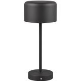 Reality Leuchten Lampe de table LED sans fil Jeff R59151132, métal noir mat, avec LED de 1,5 watt, 4x tactile