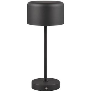 Reality Leuchten Lampe de table LED sans fil Jeff R59151132, métal noir mat, avec LED de 1,5 watt, 4x tactile