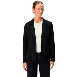 Object Objlisa L/S Button Blazer Aop Noos Damesblazer, Zwart/strepen: grijs