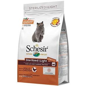 Schesir Cat Sterilized Kip en droogvoer voor katten, gesteriliseerd, 400 g