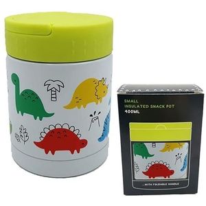 Puckator Dinosaurus Jr isoleercontainer of lunchbox, roestvrij staal, 500 ml