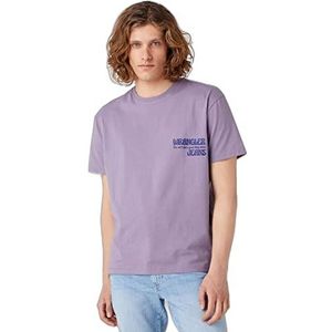 Wrangler slogan tea heren overhemd, Purple Sage