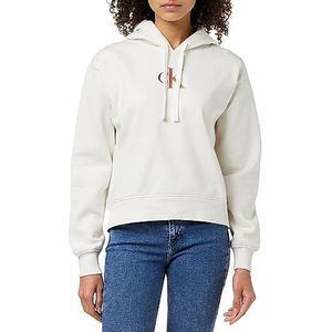 Calvin Klein Jeans Gradient Ck Hoodie Sweatshirt met capuchon voor dames, Wit