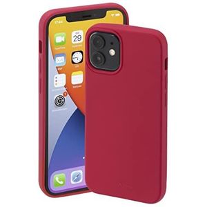 Beschermhoes voor iPhone 12 Mini, compatibel met MagSafe, Hama MagCase Finest Feel voor Apple (magnetische beschermhoes voor inductie, schokbestendig, krassen en vuil, van zijdeachtig TPU), rood