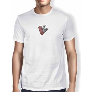 Green Fish T-Shirt Homme, blanc, S