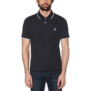 Original Penguin Tipped Collar Small Logo Poloshirt voor heren (1 stuk), Donkere saffier