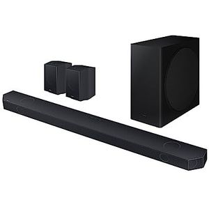 Samsung HW-Q930C/ZF Q-serie soundbar, 17 luidsprekers, Wireless Dolby Atmos, 9.1.4-kanaals audio, Q-Simphony, compatibel met Alexa en Google Assistant, zwart 2023