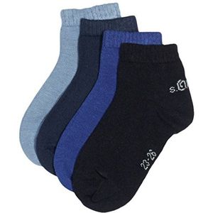 s.Oliver - S21008 - sokken - set van 4 - meisjes - blauw (blauw 30) - 31/34, Blauw