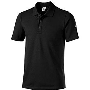 BP 1712-230-32-XL Unisex poloshirt 1/2 mouw polokraag met knoopsluiting 70cm 195g/m2 katoen stretch zwart XL