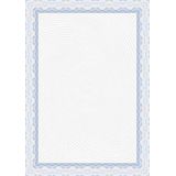 Decadry 25 vellen papier voor diploma/certificaat, spiraalbinding, blauw, A4