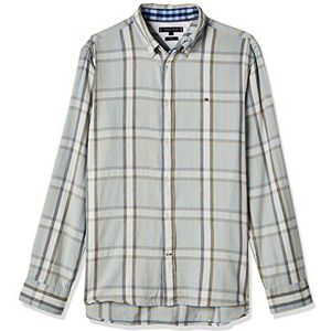 Tommy Hilfiger Midscale Flannel Chk RF Shirt Vrijetijdsoverhemden, Breezy Blue/Light Silt/Multi, XXL, Breezy Blue / Light Silt / Multi
