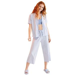 Women'secret Pyjamaset voor dames, middelblauw, XS, Medium Blauw