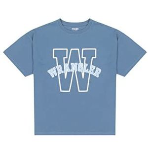 Wrangler girlfriend dames t-shirt, Blauw