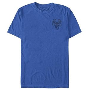 Disney Beauty & The Beast Line Unisex Biologisch shirt met korte mouwen Bright Blue, M, Helder blauw