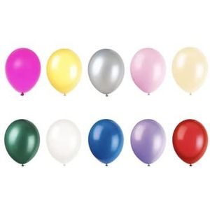 Unique Party 56891 ballonnen, parelmoer, latex, 30 cm, willekeurige kleurkeuze, 50 stuks