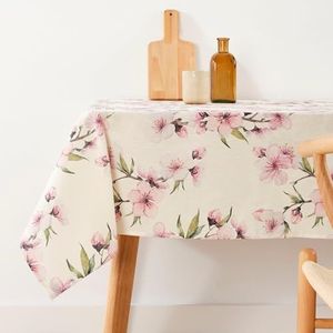 BELUM Nappe anti-taches, taille 140 x 140 cm - Nappe au toucher extra douce, couleur multicolore, nappe 100% fabriquée en Espagne, tissu 100% coton biologique, nappe modèle 0120-385