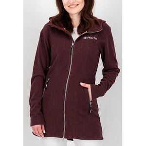 DEPROC-Active Fleecejas voor dames, lange jas met capuchon, overgangsjas, winddicht, fleecejas voor dames, Glory April
