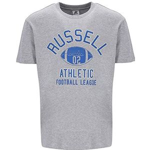 RUSSELL ATHLETIC S/S Crewneck Tee Shirt Homme, New Grey Marl, XL