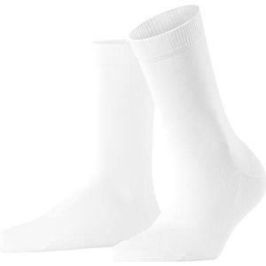 FALKE Family W SO katoenen effen sokken 1 paar, damessokken, Wit (White 2009) nieuw