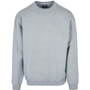 Urban Classics Heren sweatshirt met ronde hals van dikke badstof, Summerblue