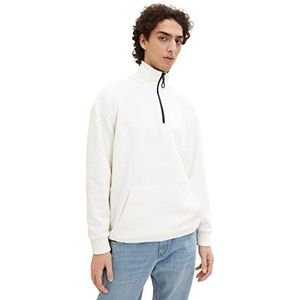 TOM TAILOR Denim Sweatshirt heren, 12906 - Wool White, L, 12906 - Wool White