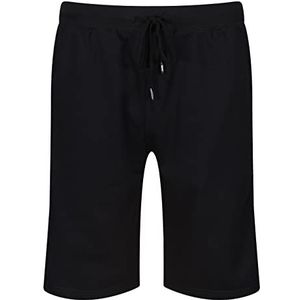 DKNY Leg Branding & Side Pockets Lounge Korte broek Heren Jersey Shorts in Zwart met Piping Rood Contrast, Merk Leg Branding & Side Pockets Lounge kort, Zwart, L, SCHWARZ