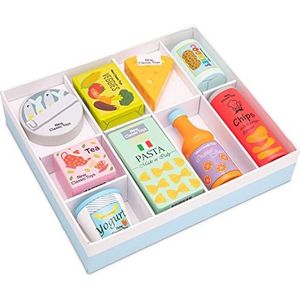 New Classic Toys Houten kruidenierswinkel educatief imitatiespel voor kinderen, 10595, meerkleurig