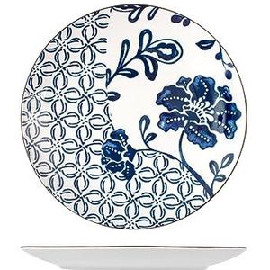 H&h Set van 12 platte borden van zijde, porselein, 27 cm