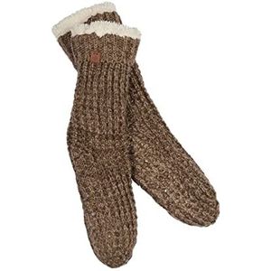 BICKLEY+MITCHELL Super Chunky Knit with Teddy Lining 2016-20-12-140 Slipper Sok, Bruin Twist, One Size, Brown Twist