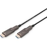 DIGITUS HDMI AOC glasvezelkabel - HDMI 2.0b - 4k/60Hz - afneembare connectoren - vergulde contacten - 20m - zwart