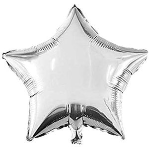 Procos 92451 ballon stervorm, zilverkleurig, 46 cm, 10263558