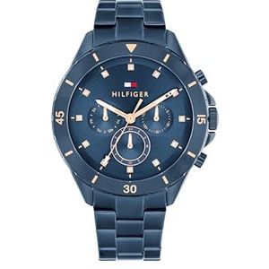 Tommy Hilfiger Dameshorloge analoog kwarts met armband van roestvrij staal 1782743, blauw, Blauw